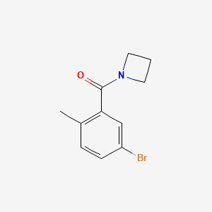 molecular formula C11H12BrNO B8152035 1-(5-Bromo-2-methylbenzoyl)azetidine 
