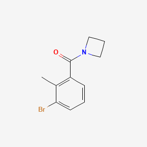 molecular formula C11H12BrNO B8152037 1-(3-Bromo-2-methylbenzoyl)azetidine 