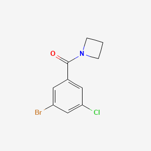 molecular formula C10H9BrClNO B8152091 1-(3-Bromo-5-chlorobenzoyl)azetidine 