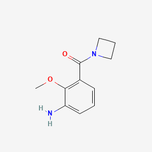 molecular formula C11H14N2O2 B8152099 (3-Amino-2-methoxyphenyl)(azetidin-1-yl)methanone 