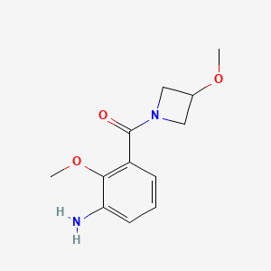 molecular formula C12H16N2O3 B8152102 (3-Amino-2-methoxyphenyl)(3-methoxyazetidin-1-yl)methanone 