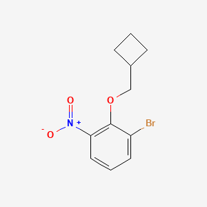 molecular formula C11H12BrNO3 B8152114 1-Bromo-2-(cyclobutylmethoxy)-3-nitrobenzene 