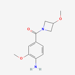 molecular formula C12H16N2O3 B8152123 (4-Amino-3-methoxyphenyl)(3-methoxyazetidin-1-yl)methanone 