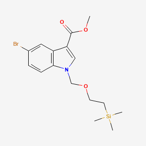 molecular formula C16H22BrNO3Si B8152130 Methyl 5-bromo-1-((2-(trimethylsilyl)ethoxy)methyl)-1H-indole-3-carboxylate 