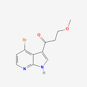 molecular formula C11H11BrN2O2 B8152134 1-(4-Bromo-1H-pyrrolo[2,3-b]pyridin-3-yl)-3-methoxypropan-1-one 