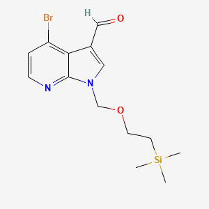 molecular formula C14H19BrN2O2Si B8152150 4-Bromo-1-(2-trimethylsilanyl-ethoxymethyl)-1H-pyrrolo[2,3-b]pyridine-3-carbaldehyde 