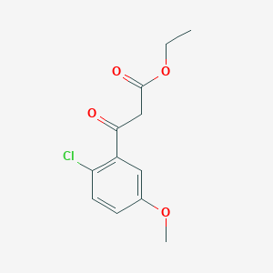 molecular formula C12H13ClO4 B8152167 3-(2-Chloro-5-methoxy-phenyl)-3-oxo-propionic acid ethyl ester 