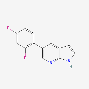 molecular formula C13H8F2N2 B8152210 5-(2,4-二氟苯基)-1H-吡咯并[2,3-b]吡啶 