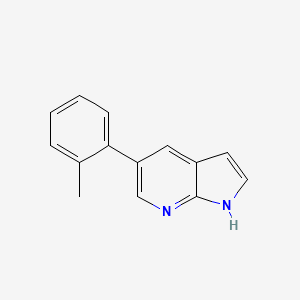 molecular formula C14H12N2 B8152216 5-(o-tolyl)-1H-pyrrolo[2,3-b]pyridine 