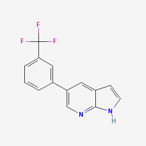 molecular formula C14H9F3N2 B8152234 5-(3-(Trifluoromethyl)phenyl)-1H-pyrrolo[2,3-b]pyridine 