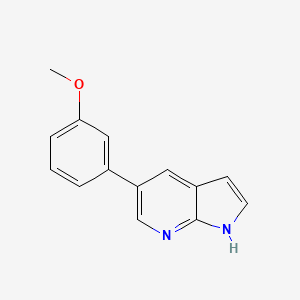 molecular formula C14H12N2O B8152238 5-(3-Methoxyphenyl)-1h-pyrrolo[2,3-b]pyridine 