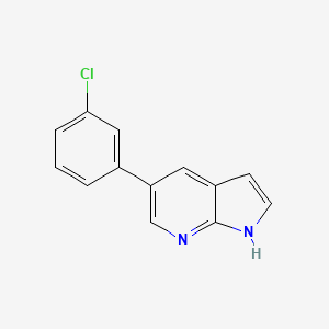 molecular formula C13H9ClN2 B8152241 5-(3-Chlorophenyl)-1H-pyrrolo[2,3-b]pyridine 