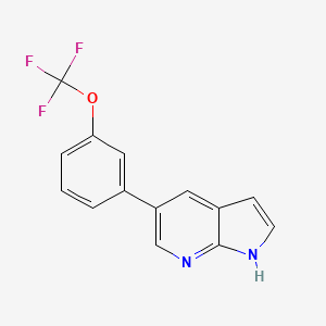 molecular formula C14H9F3N2O B8152249 5-(3-(Trifluoromethoxy)phenyl)-1H-pyrrolo[2,3-b]pyridine 