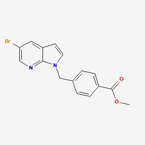 molecular formula C16H13BrN2O2 B8152260 Methyl 4-((5-bromo-1H-pyrrolo[2,3-b]pyridin-1-yl)methyl)benzoate 
