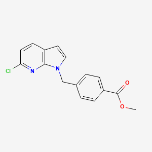 molecular formula C16H13ClN2O2 B8152267 Methyl 4-((6-chloro-1H-pyrrolo[2,3-b]pyridin-1-yl)methyl)benzoate 