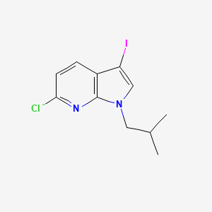 molecular formula C11H12ClIN2 B8152292 6-Chloro-3-iodo-1-isobutyl-1H-pyrrolo[2,3-b]pyridine 