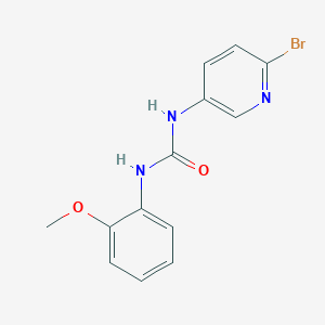 molecular formula C13H12BrN3O2 B8152302 1-(6-Bromopyridin-3-yl)-3-(2-methoxyphenyl)urea 