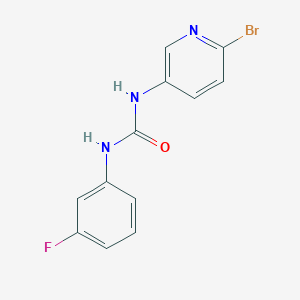 molecular formula C12H9BrFN3O B8152309 1-(6-Bromopyridin-3-yl)-3-(3-fluorophenyl)urea 
