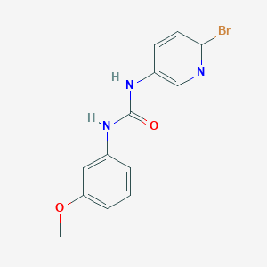 molecular formula C13H12BrN3O2 B8152316 1-(6-Bromopyridin-3-yl)-3-(3-methoxyphenyl)urea 