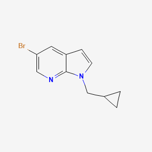 molecular formula C11H11BrN2 B8152340 5-Bromo-1-(cyclopropylmethyl)-1H-pyrrolo[2,3-b]pyridine 