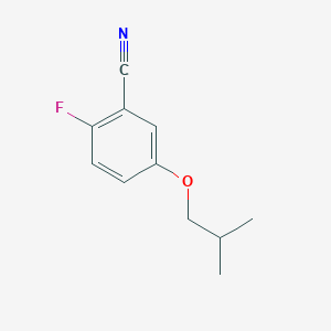 molecular formula C11H12FNO B8152362 2-Fluoro-5-isobutoxybenzonitrile 