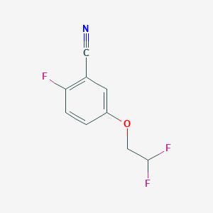 molecular formula C9H6F3NO B8152367 5-(2,2-Difluoroethoxy)-2-fluorobenzonitrile 