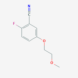molecular formula C10H10FNO2 B8152387 2-Fluoro-5-(2-methoxyethoxy)benzonitrile 