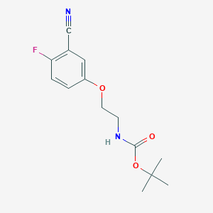 molecular formula C14H17FN2O3 B8152409 tert-Butyl (2-(3-cyano-4-fluorophenoxy)ethyl)carbamate 