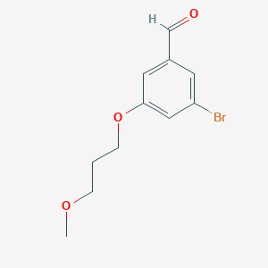 molecular formula C11H13BrO3 B8152417 3-Bromo-5-(3-methoxypropoxy)benzaldehyde 
