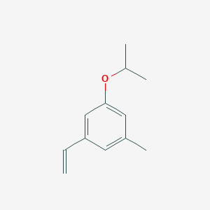 molecular formula C12H16O B8152482 1-Isopropoxy-3-methyl-5-vinylbenzene 