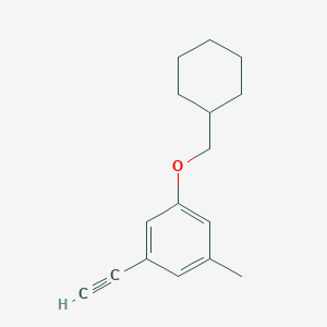 molecular formula C16H20O B8152512 1-(Cyclohexylmethoxy)-3-ethynyl-5-methylbenzene 