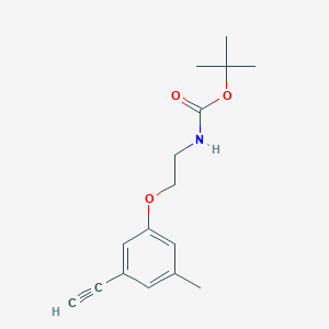 molecular formula C16H21NO3 B8152525 tert-Butyl (2-(3-ethynyl-5-methylphenoxy)ethyl)carbamate 
