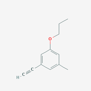 molecular formula C12H14O B8152537 1-Ethynyl-3-methyl-5-propoxybenzene 