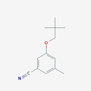 molecular formula C13H17NO B8152558 3-Methyl-5-(neopentyloxy)benzonitrile 