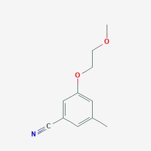 molecular formula C11H13NO2 B8152569 3-(2-Methoxyethoxy)-5-methylbenzonitrile 