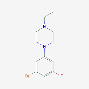 molecular formula C12H16BrFN2 B8152585 1-(3-Bromo-5-fluorophenyl)-4-ethylpiperazine 