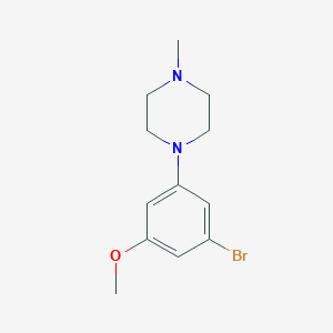 molecular formula C12H17BrN2O B8152617 1-(3-Bromo-5-methoxyphenyl)-4-methylpiperazine 