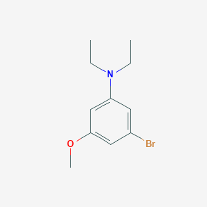 molecular formula C11H16BrNO B8152623 3-Bromo-N,N-diethyl-5-methoxyaniline 