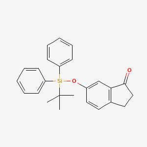 molecular formula C25H26O2Si B8152633 6-(tert-Butyldiphenylsilyloxy)-2,3-dihydroinden-1-one 