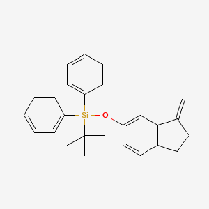 molecular formula C26H28OSi B8152635 tert-Butyl(3-methylene-2,3-dihydro-1H-inden-5-yloxy)diphenylsilane 