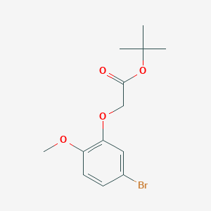 molecular formula C13H17BrO4 B8152667 (5-Bromo-2-methoxy-phenoxy)-acetic acid tert-butyl ester 