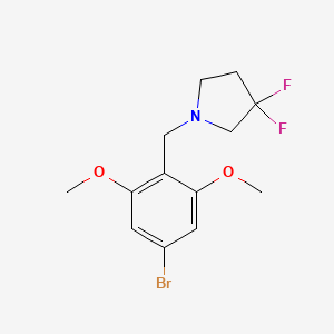 molecular formula C13H16BrF2NO2 B8152695 1-(4-Bromo-2,6-dimethoxybenzyl)-3,3-difluoropyrrolidine 
