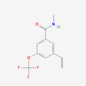molecular formula C11H10F3NO2 B8152735 N-Methyl-3-(trifluoromethoxy)-5-vinylbenzamide 