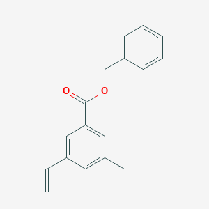 molecular formula C17H16O2 B8152769 Benzyl 3-methyl-5-vinylbenzoate 