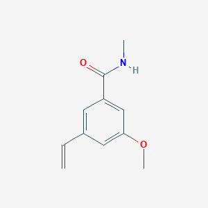 molecular formula C11H13NO2 B8152775 3-Methoxy-N-methyl-5-vinylbenzamide 