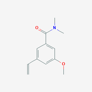 molecular formula C12H15NO2 B8152779 3-Methoxy-N,N-dimethyl-5-vinylbenzamide 