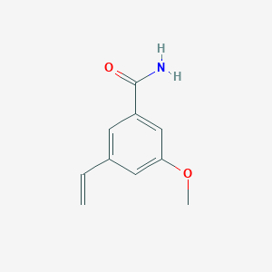 molecular formula C10H11NO2 B8152780 3-Methoxy-5-vinylbenzamide 