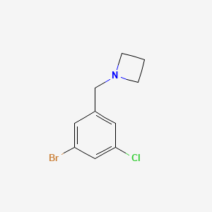 molecular formula C10H11BrClN B8152830 1-(3-Bromo-5-chlorobenzyl)azetidine 