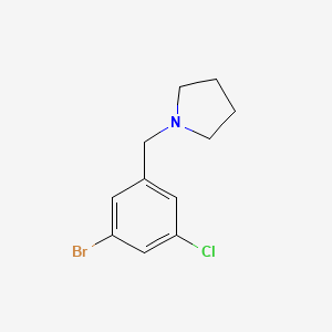 molecular formula C11H13BrClN B8152832 1-(3-Bromo-5-chlorobenzyl)pyrrolidine 
