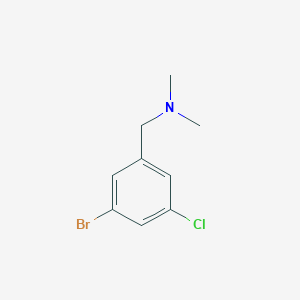 molecular formula C9H11BrClN B8152842 1-(3-Bromo-5-chlorophenyl)-N,N-dimethylmethanamine 